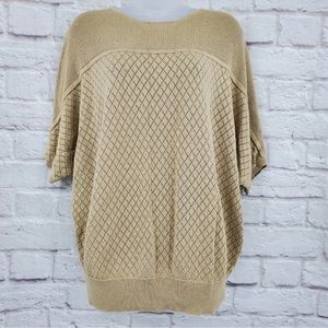 Magaschoni dolman sleeve pointelle knit sweater size m
